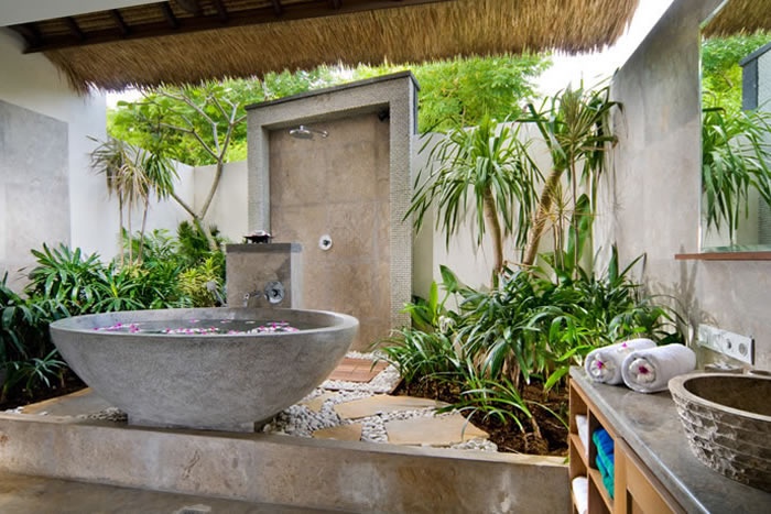 Bathroom tropical bathrooms ideas outdoor design plants modern stone indoor decor luxury amazing shower tub top designs wall garden style